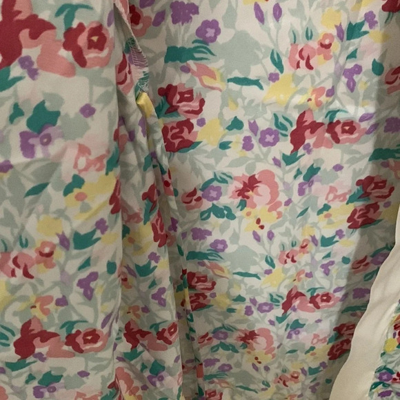 Victoria's Secret Gold Label watercolor/floral cream robe size M - Picture 5 of 7